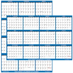 2026 SwiftGlimpse Yearly Reversible Erasable Wall Calendar, 32