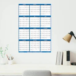 2026 SwiftGlimpse Yearly Reversible Erasable Wall Calendar, 32