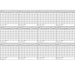 SwiftGlimpse Yearly Wall Calendar Planner, 36” x 48”, Black/White, Undated