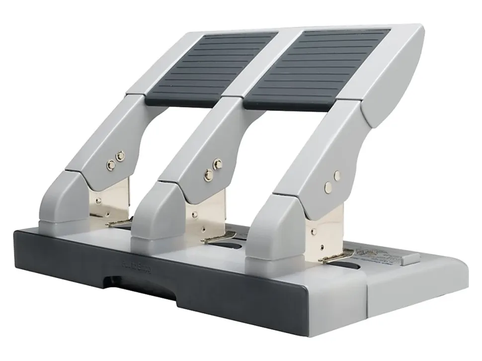 Swingline® Antimicrobial High Capacity Heavy Duty Punch, 3 Holes, 75 Sheets - 3 Punch Head(s) - 75 Sheet Capacity - 9/32" Punch Size - Gray