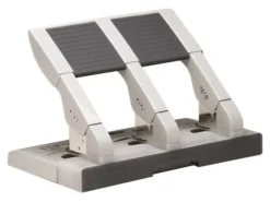 Swingline® Antimicrobial High Capacity Heavy Duty Punch, 3 Holes, 75 Sheets - 3 Punch Head(s) - 75 Sheet Capacity - 9/32" Punch Size - Gray
