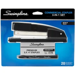Swingline® Commercial Desk Stapler Value Pack, Black