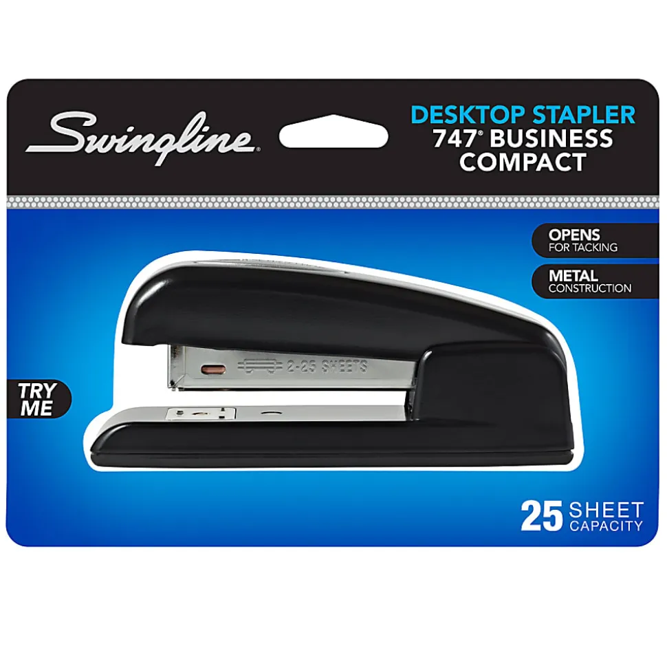 Swingline 747 Half-Strip Business Stapler, 7-1/2”, Black