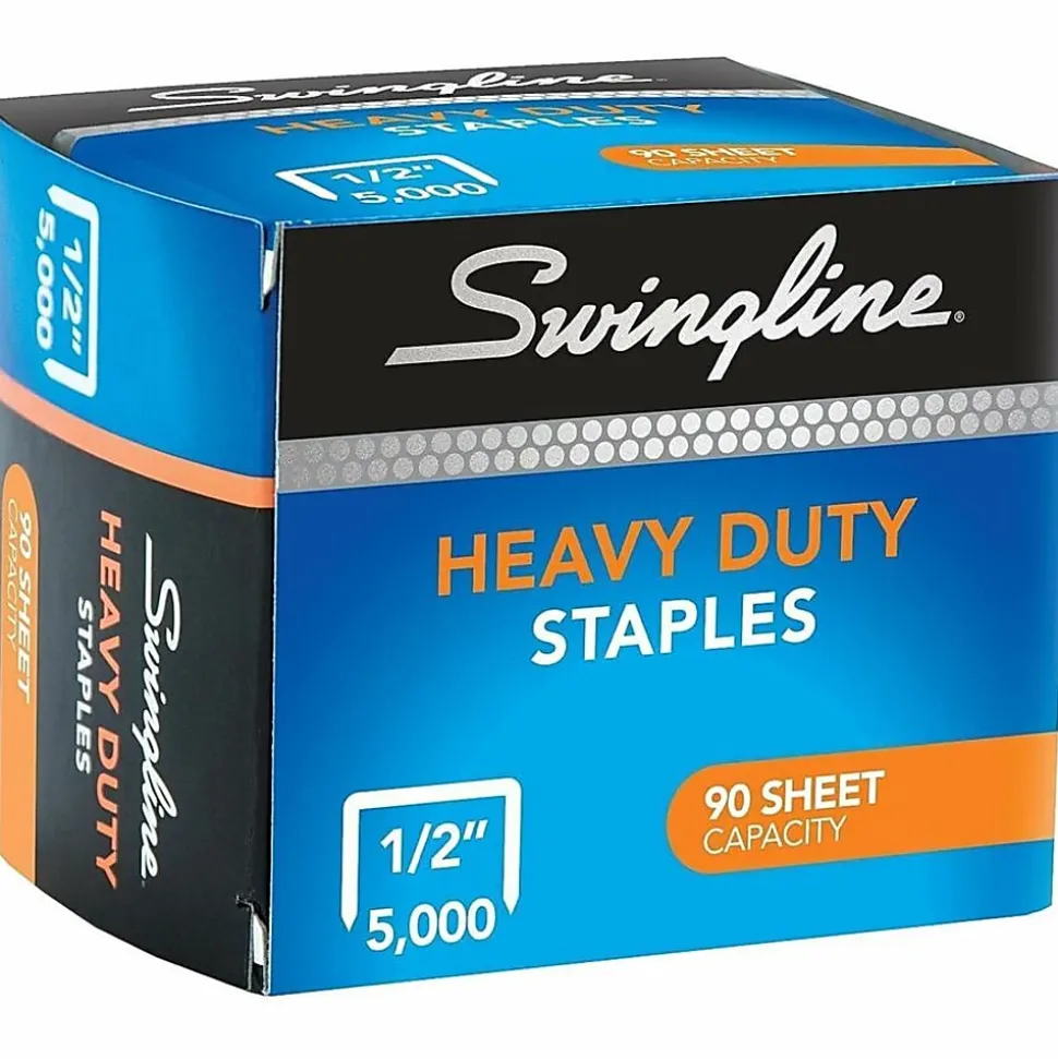 Swingline® Heavy-Duty Staples, 1/2", Box Of 5,000