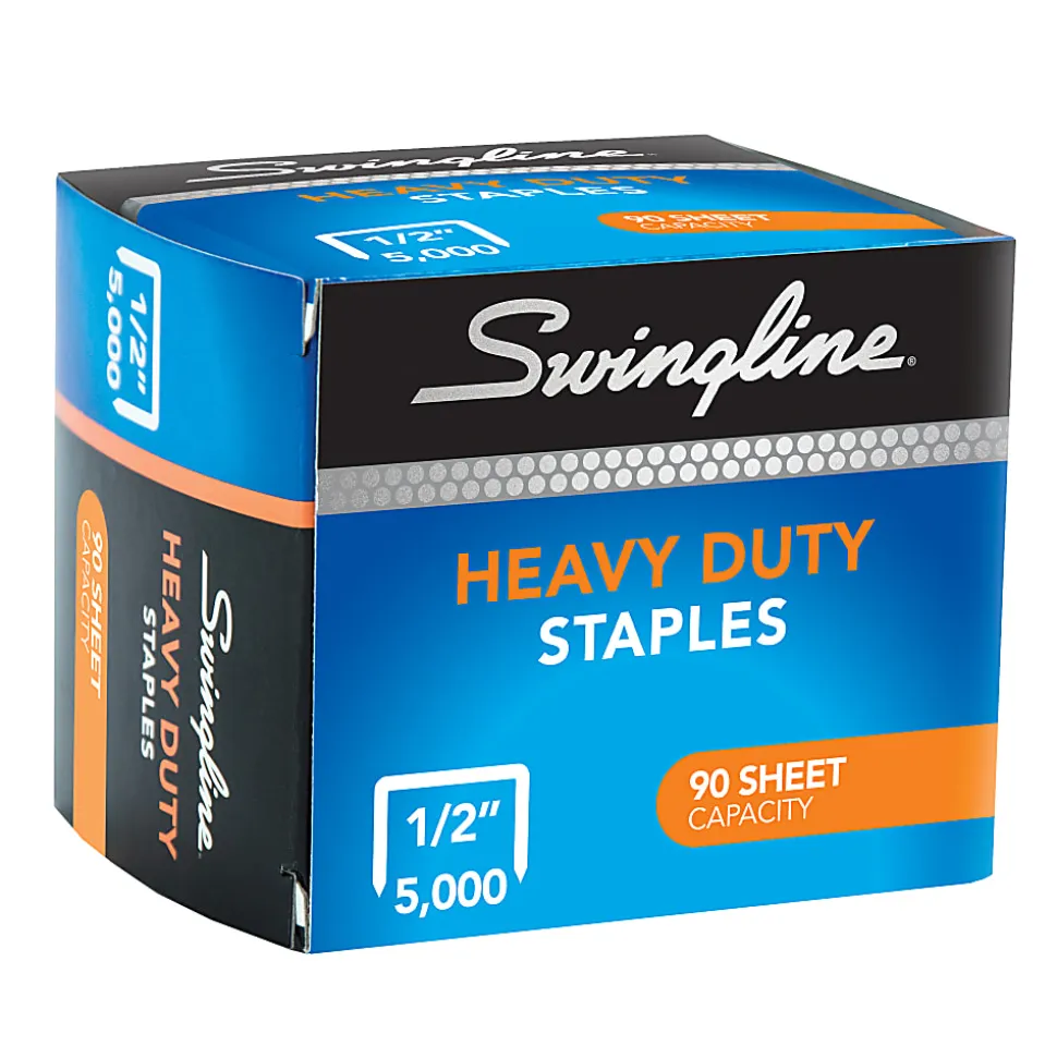 Swingline® Heavy-Duty Staples, 1/2", Box Of 5,000