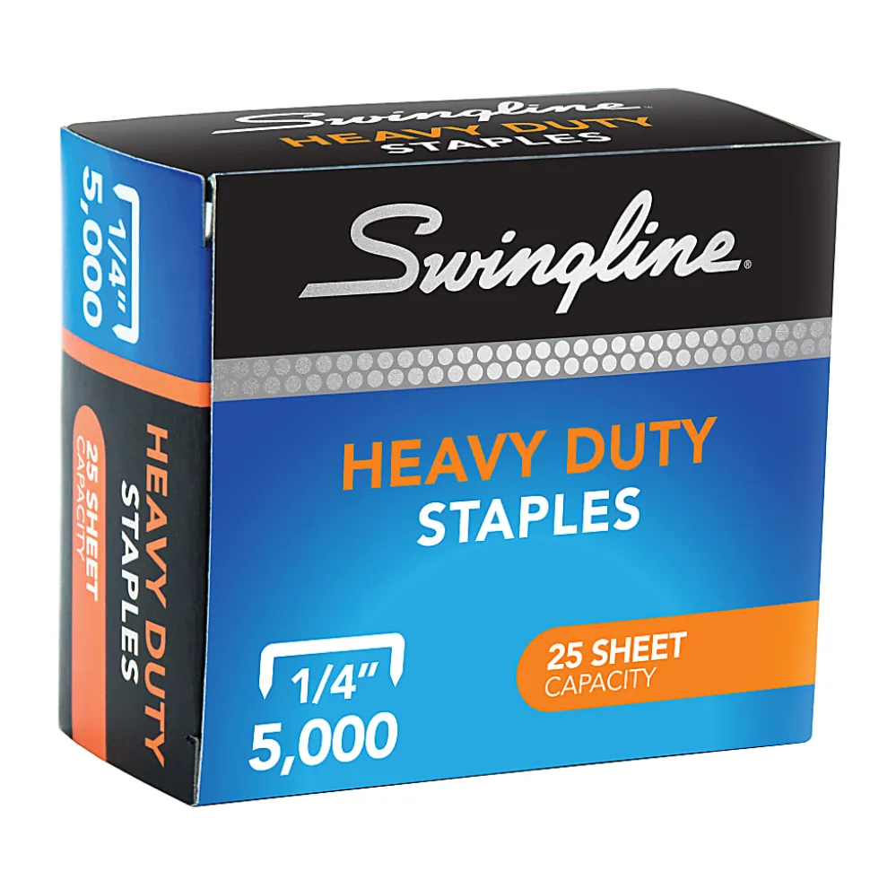 Swingline® Heavy-Duty Staples, 1/4", Box Of 5000