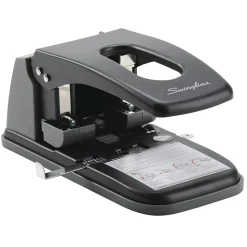 Swingline® High Capacity 2-Hole Paper Punch, 100 Sheets, Black/Gray
