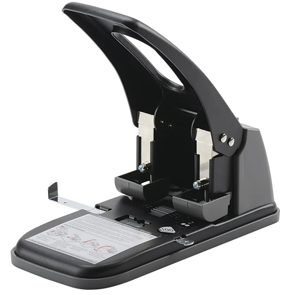 Swingline® High Capacity 2-Hole Paper Punch, 100 Sheets, Black/Gray