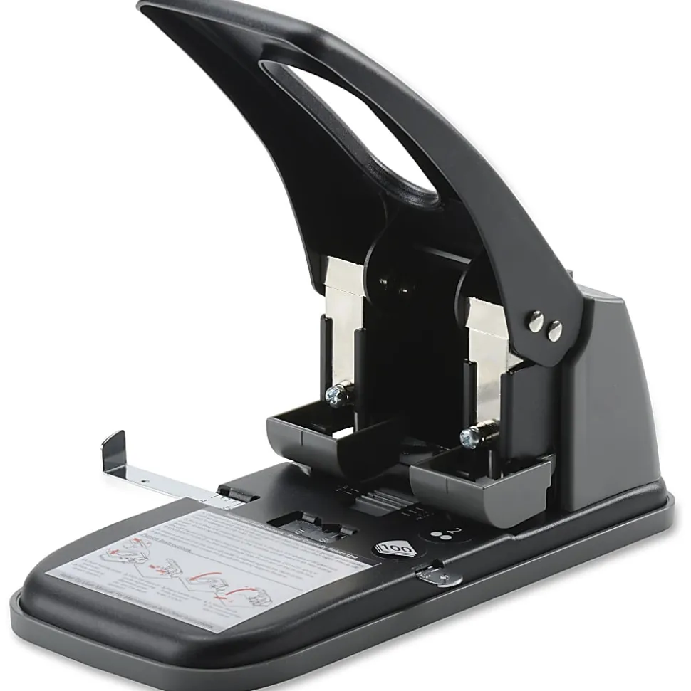 Swingline® High Capacity 2-Hole Paper Punch, 100 Sheets, Black/Gray