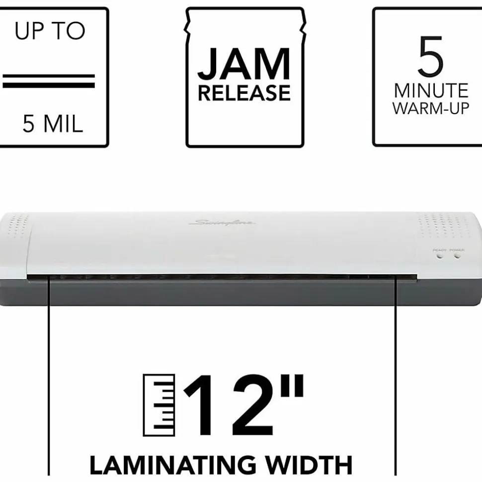 Swingline® Inspire™ Plus Thermal Pouch Laminator, 17"H x 5.5"W x 2.5"D, White, 1701867