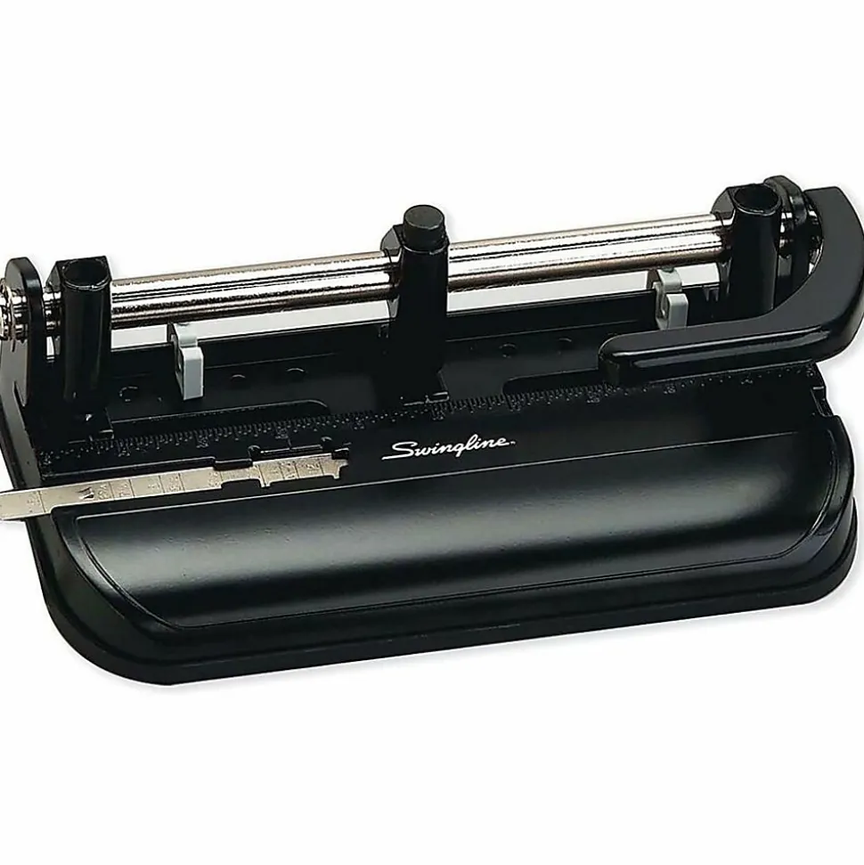 Swingline® Lever-Handle Heavy-Duty Paper Punch, Black