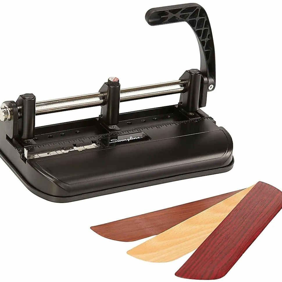 Swingline® Lever-Handle Heavy-Duty Paper Punch, Black