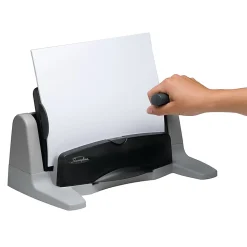 Swingline® LightTouch® Heavy-Duty Paper Punch, Charcoal/Gray