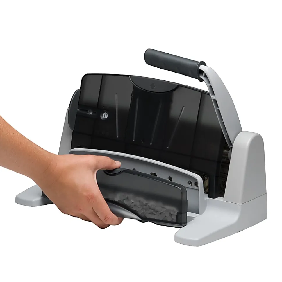 Swingline® LightTouch® Heavy-Duty Paper Punch, Charcoal/Gray