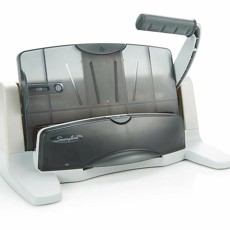 Swingline® LightTouch® Heavy-Duty Paper Punch, Charcoal/Gray