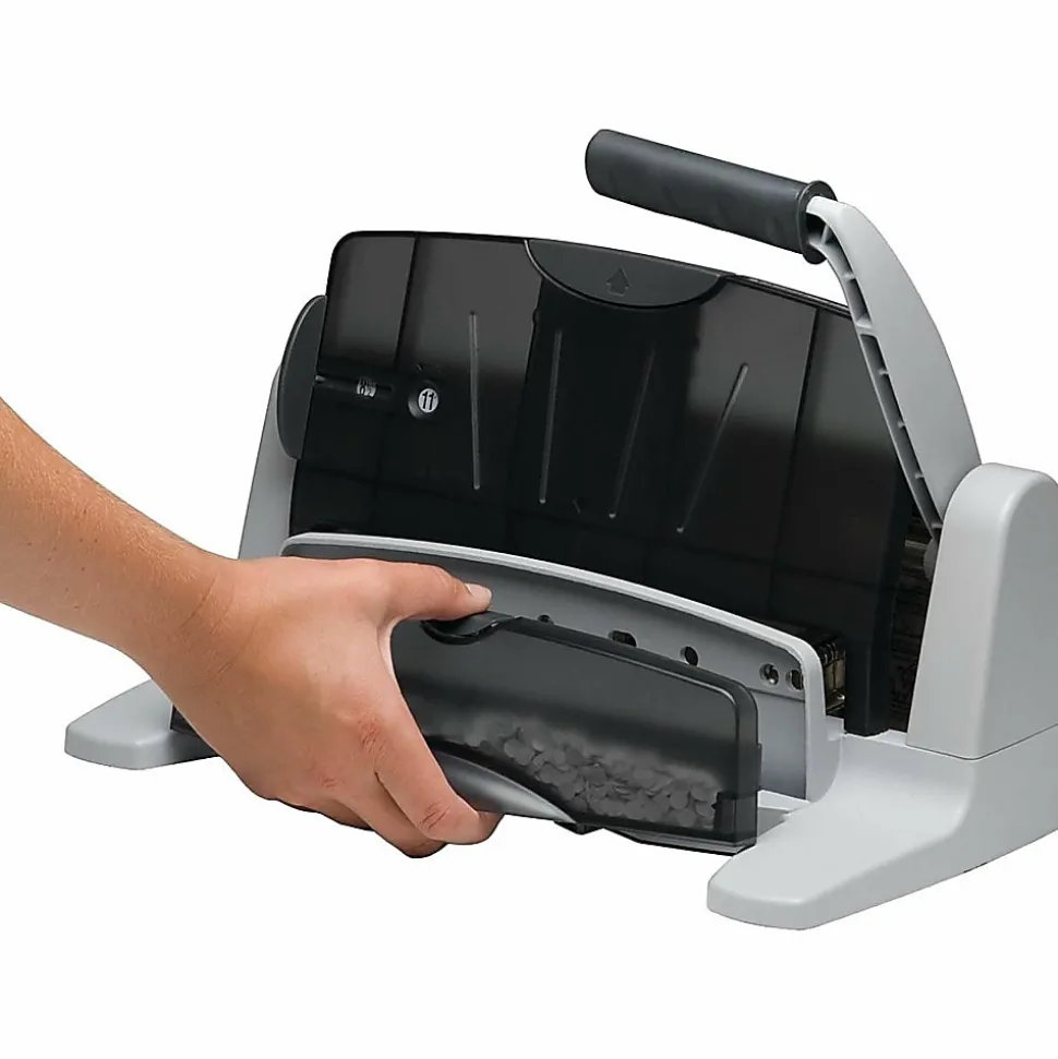 Swingline® LightTouch® Heavy-Duty Paper Punch, Charcoal/Gray