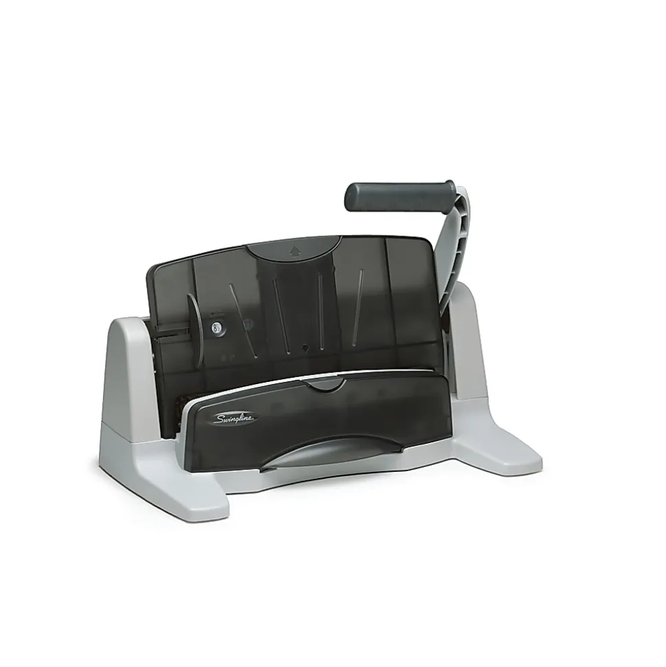 Swingline® LightTouch® Heavy-Duty Paper Punch, Charcoal/Gray