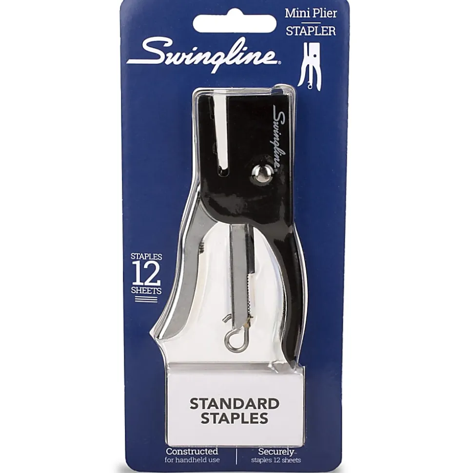 Swingline® Mini Plier Stapler Value Pack, 1,000 Staples, Black