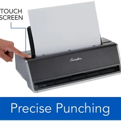 Swingline® Model 535 3-Hole Electric Punch, Black/Gray