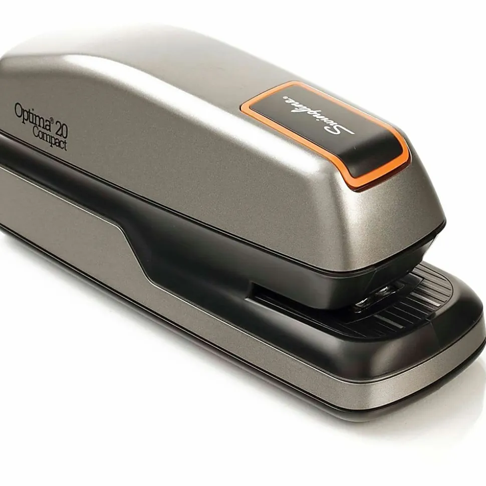 Swingline® Optima® 20 Compact Electric Stapler, 20 Sheets, Silver