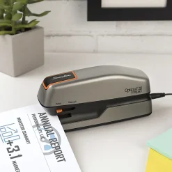 Swingline® Optima® 20 Compact Electric Stapler, 20 Sheets, Silver
