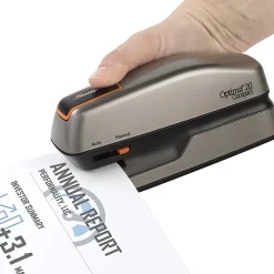Swingline® Optima® 20 Compact Electric Stapler, 20 Sheets, Silver