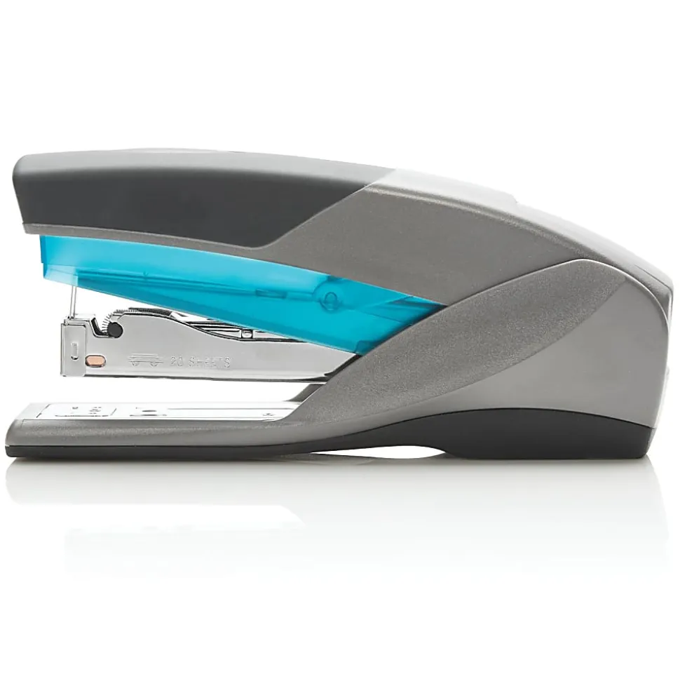Swingline® Optima® 25 Compact Reduced Effort Stapler, 25 Sheets, Gray/Orange