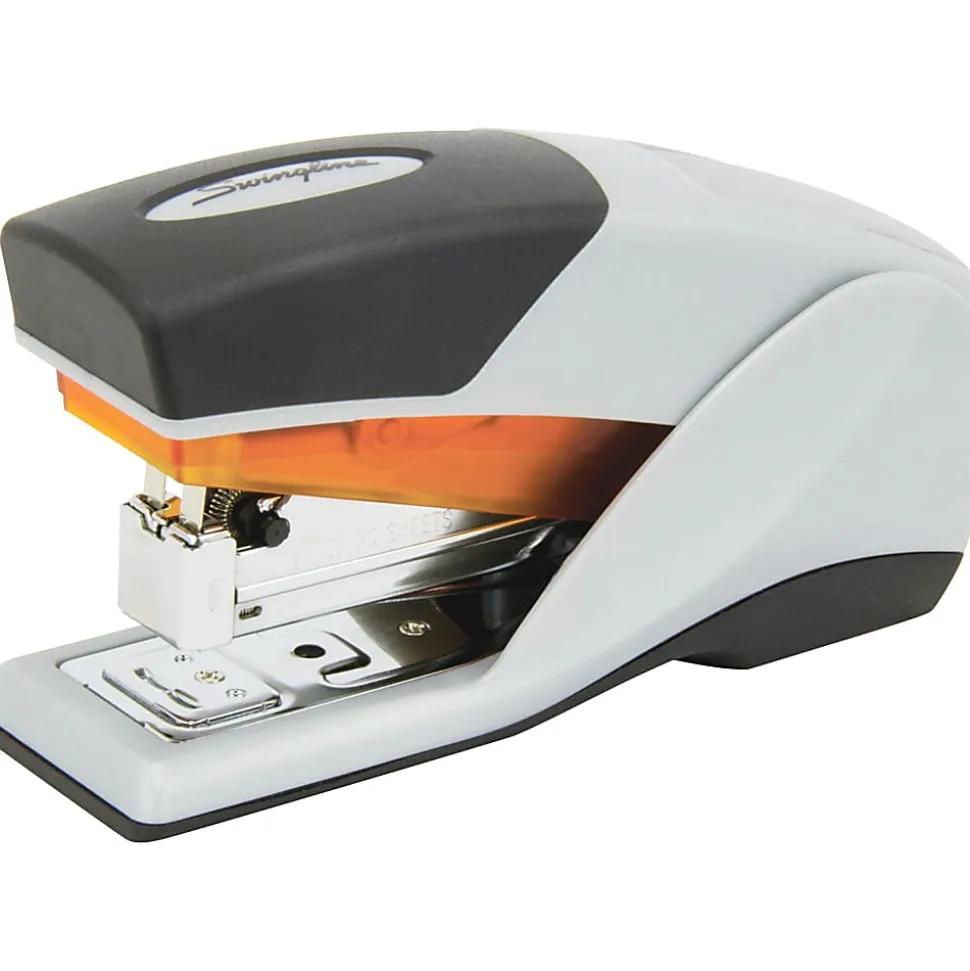 Swingline® Optima® 25 Compact Reduced Effort Stapler, Gray/Orange