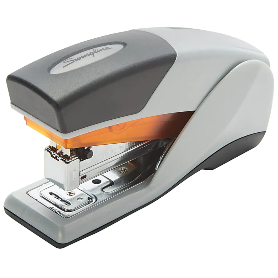 Swingline® Optima® 25 Compact Reduced Effort Stapler, Gray/Orange