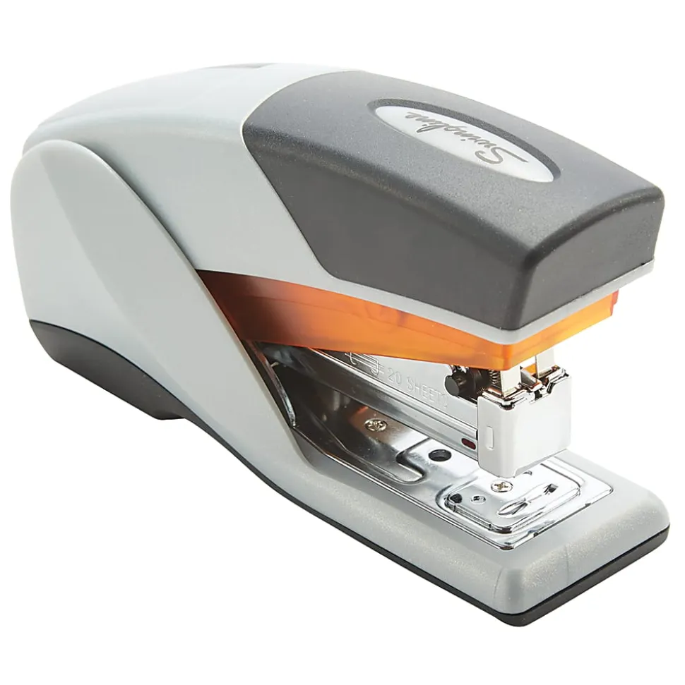 Swingline® Optima® 25 Compact Reduced Effort Stapler, Gray/Orange