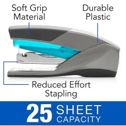 Swingline Optima 25 Reduced Effort Stapler, 25 Sheets, Blue/Gray