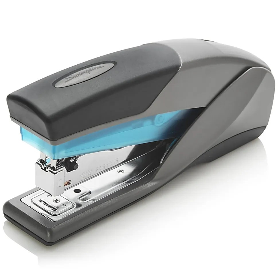 Swingline Optima 25 Reduced Effort Stapler, 25 Sheets, Blue/Gray