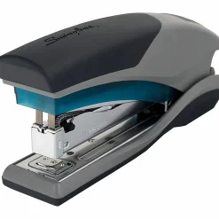 Swingline® Optima® 25 Reduced Effort Stapler, 25 Sheets Capacity, Blue/Gray