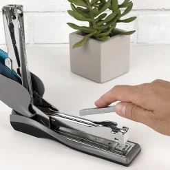 Swingline® Optima® 25 Reduced Effort Stapler, 25 Sheets Capacity, Blue/Gray