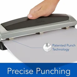 Swingline® Precision Pro® Desktop Punch, 10-Sheet Capacity, Silver