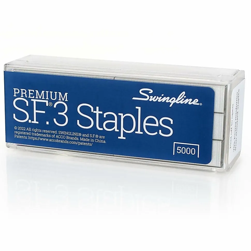 Swingline® S.F.® 3 Premium Staples, 1/4" Half Strip, Box Of 5,000