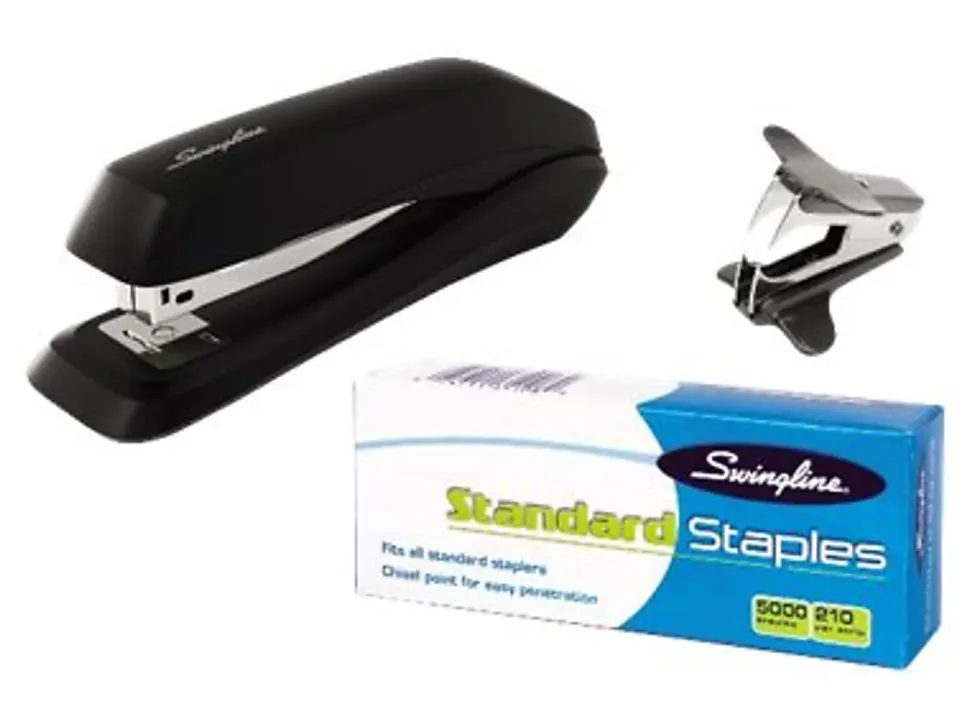 Swingline® Standard Stapler Value Pack, 20 Sheets, Black, Premium Staples & Remover Included