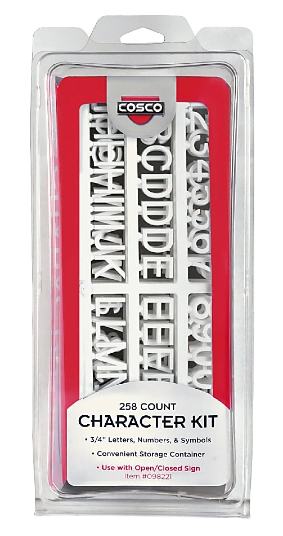Tabbee® Letters, Numbers And Symbols For Window And Door Signs, Pack Of 258