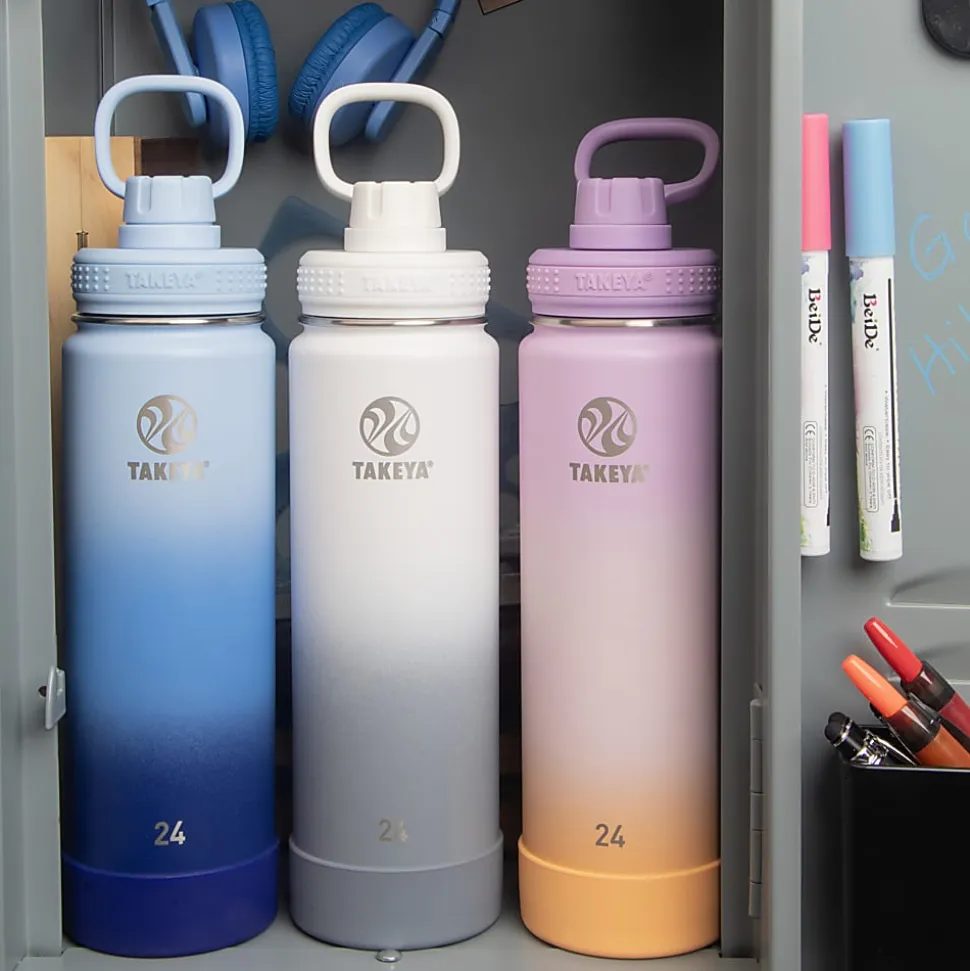 Takeya Actives Spout Reusable Water Bottle, 24 Oz, Golden Hour Ombre