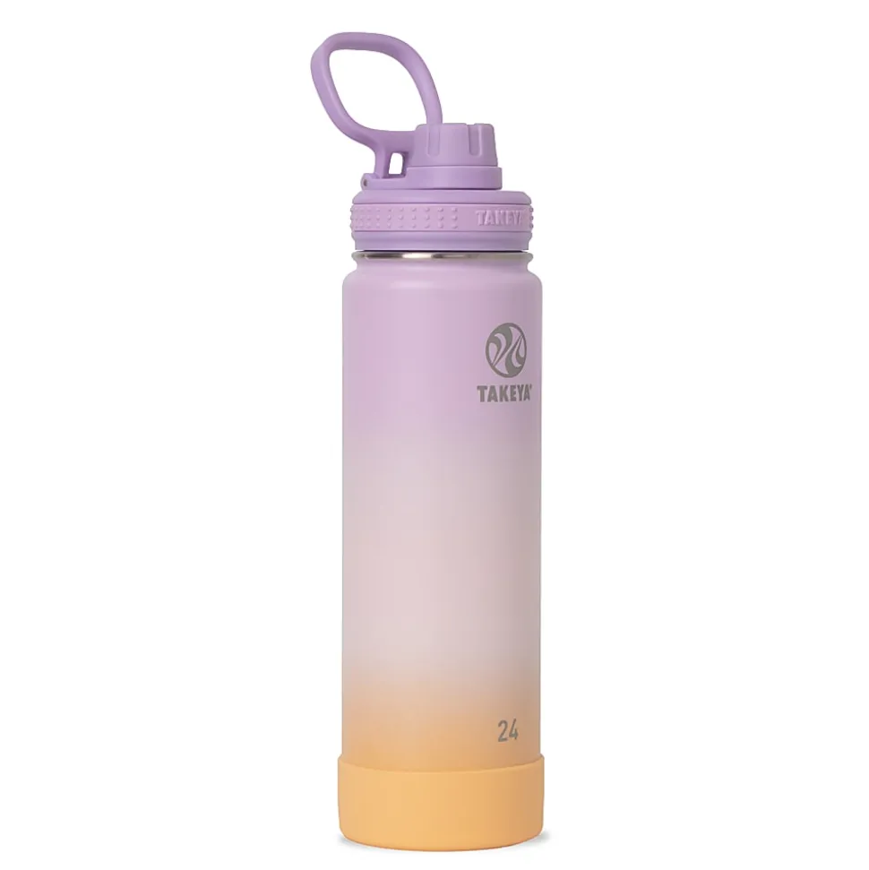 Takeya Actives Spout Reusable Water Bottle, 24 Oz, Golden Hour Ombre