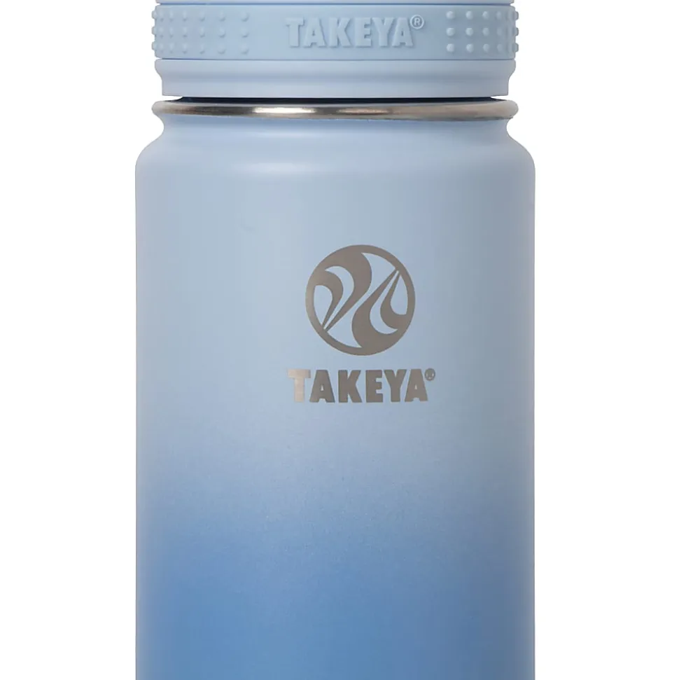 Takeya Actives Spout Reusable Water Bottle, 24 Oz, Pacific Blue Ombre