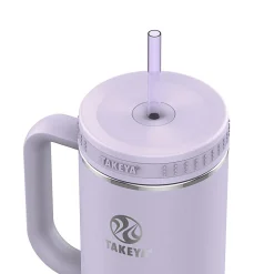 Takeya Fixed Handle Straw Tumbler, 40 Oz, Vivacity Purple