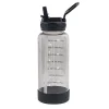 Takeya Tritan™ Motivational Water Bottle, 32 Oz, Stormy Black