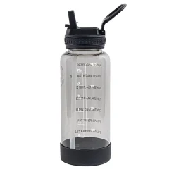 Takeya Tritanâ„¢ Motivational Water Bottle, 32 Oz, Stormy Black