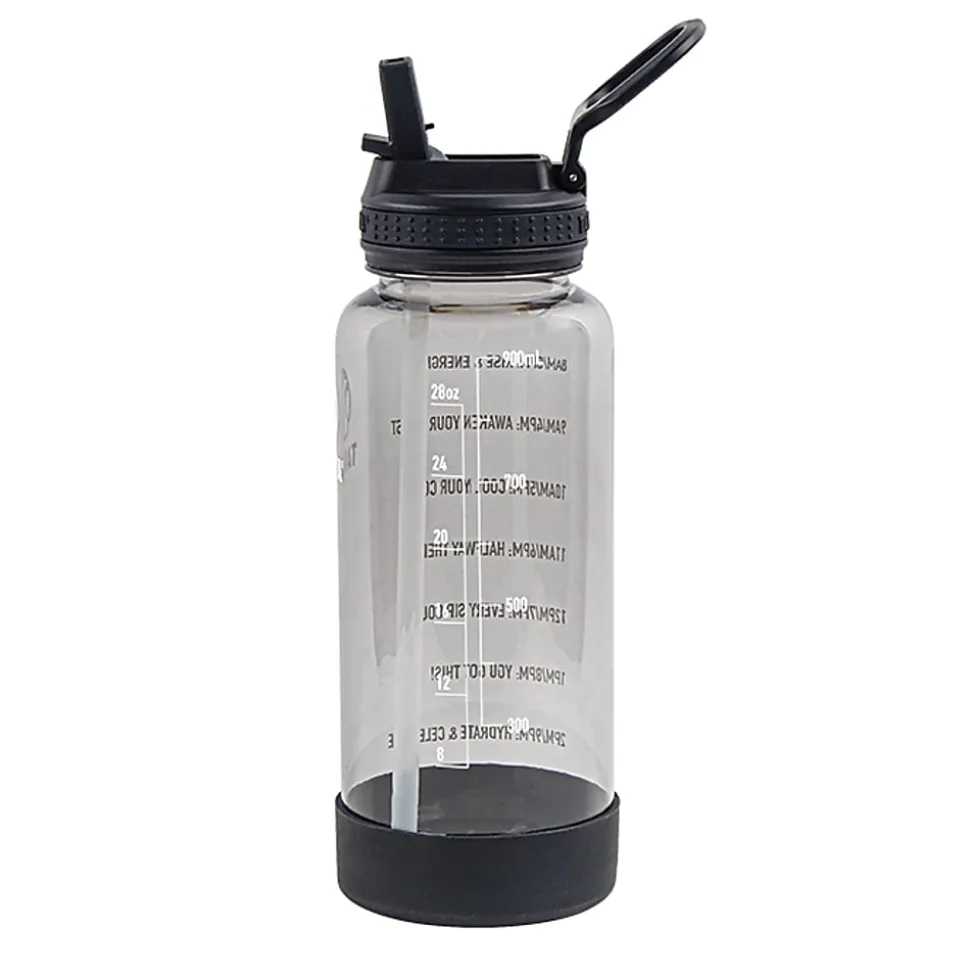 Takeya Tritan™ Motivational Water Bottle, 32 Oz, Stormy Black