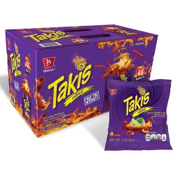 Takis Fuego Chips, 1 Oz, Pack Of 46 Bags
