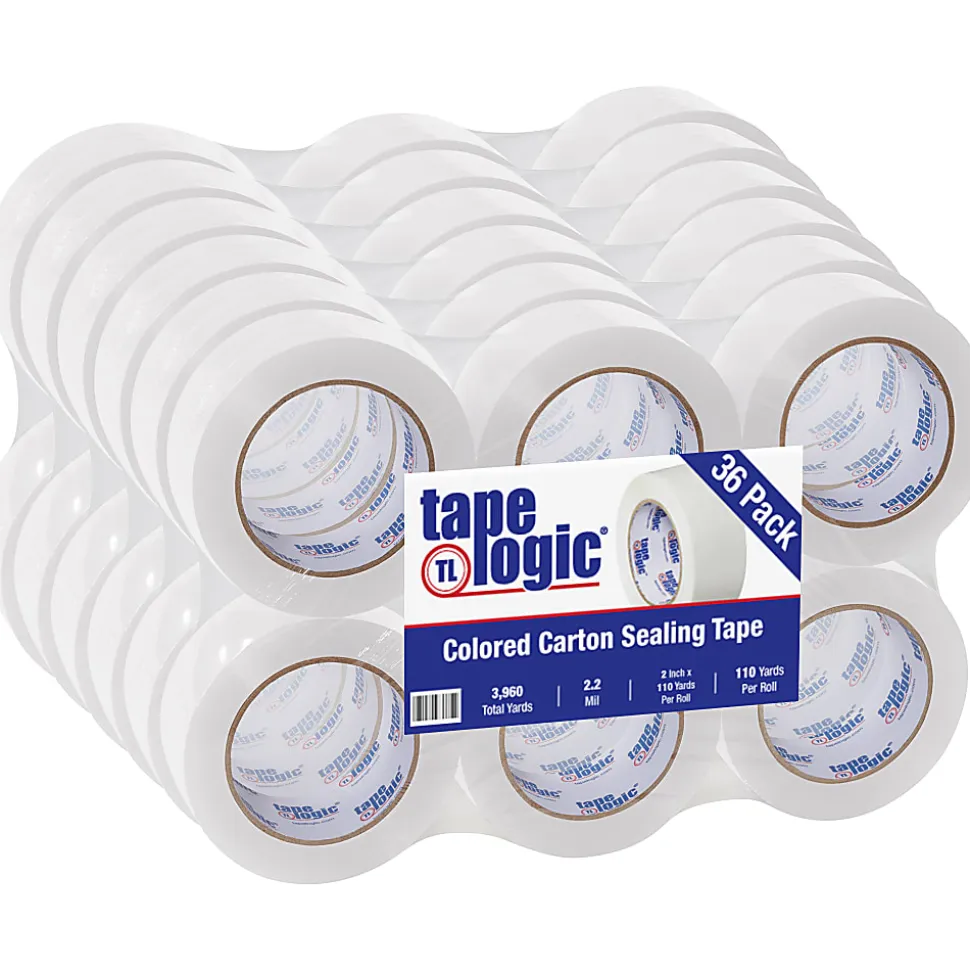 Tape Logic® Carton Sealing Tape, 2" x 110 Yd., White, Case Of 36