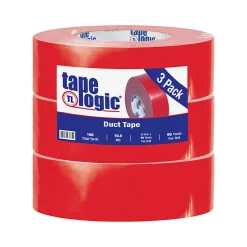 Tape LogicĀ® Duct Tape, 10 Mil, 2" x 60 Yd., Red, Case Of 3