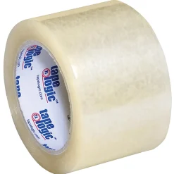 Tape Logic® #350 Industrial Acrylic Tape, 3" Core, 3" x 55 Yd., Clear, Case Of 24
