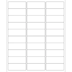 Tape Logic® Inkjet/Laser Labels, LL113, Rectangle, 2 5/8" x 1", White, Case Of 3,000